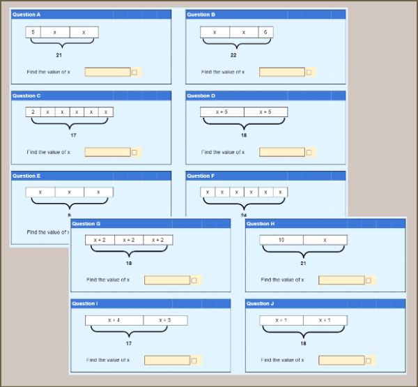One-Step Equations with Tape Diagrams