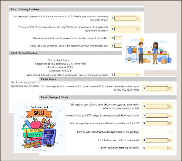 Back to School Shopping: Rational Operations