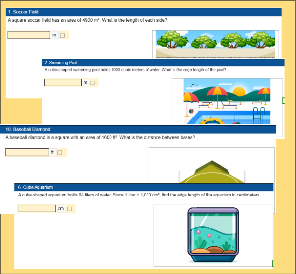 Real-World Problems with Square and Cube Roots