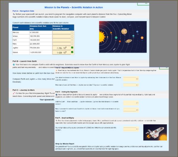 Mission to the Planets – Scientific Notation in Action