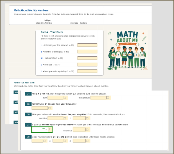 Math About Me: My Numbers