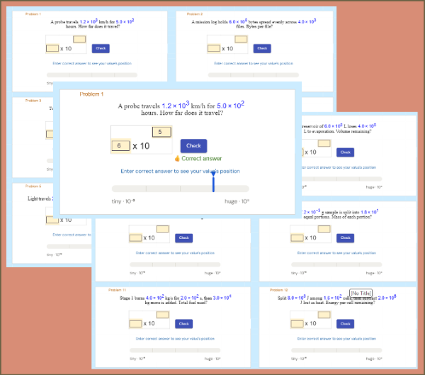 Space Data Lab: Operations with Scientific Notation