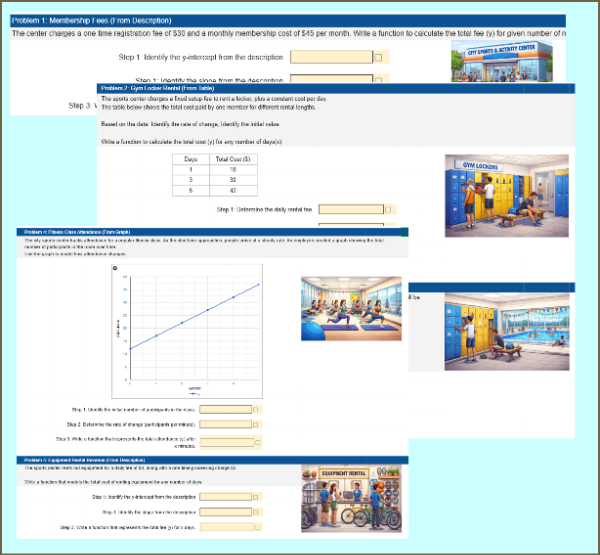 City Sports & Activity Center: Create Functions from Real-World Situation